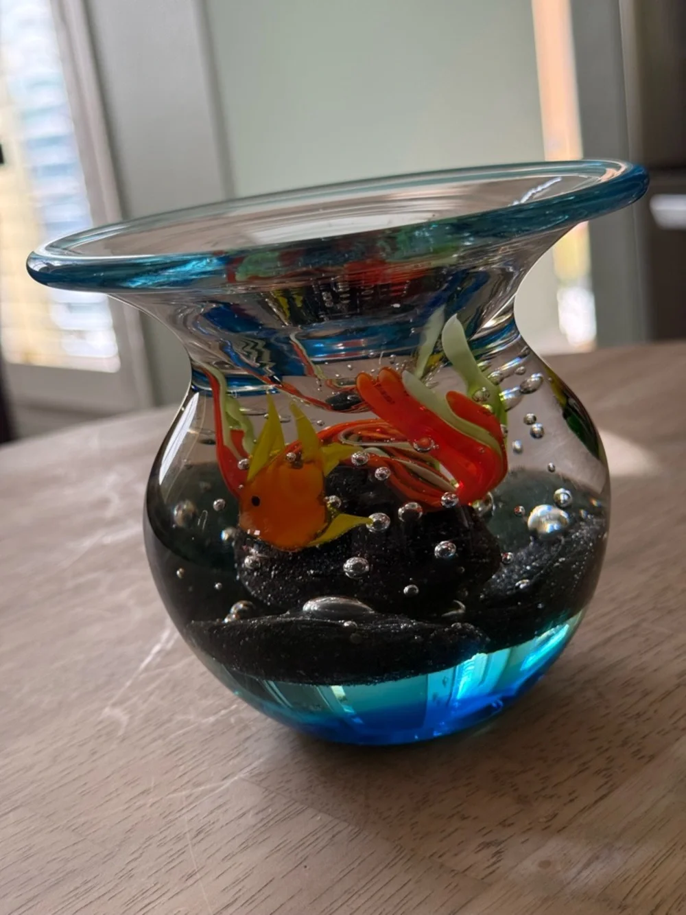 VINTAGE MURANO ITALY AQUARIUM FISH BOWL ART GLASS Glass Decorative Aquarium